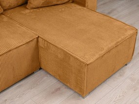 Mustársárga sarokkanapé SMART COSARO, kétoldalas + 2 párna INGYEN