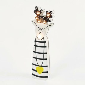 Aca Lighting fa dekorációs rénszarvas 6 Led Ww elemes (2xAAA) IP20 8x3x29.5