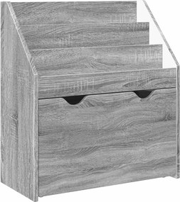 vidaXL Gyerek Könyvespolc Szürke Sonoma 60 x 29,5 x 69 cm Faanyag