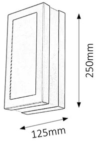 Rabalux 8683 - Kültéri fali lámpa STUTTGART 1xE27/14W/230V