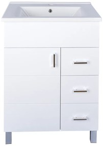 VivaStyle KARINA 75 lábon álló fürdőszobabútor 3 fiókos Sanovit ATRIA 9075 mosdóval 75 x 45,5 cm