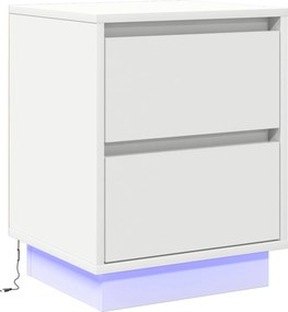 vidaXL Éjjeliszekrény fiókkal Fehér 39 x 34,5 x 50 cm Faanyag
