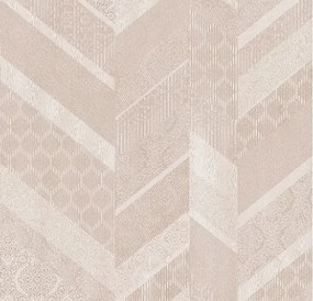 Cikk-cakk fali tapéta világos rózsaszín 2534-40