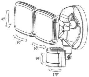 Top Light Siena C PIR - LED reflektor érzékelővel SIENA 2xLED/20W/230V IP65