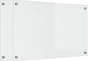 vidaXL Konyhai splashback 2 pcs Átlátszó 80 x 50 cm edzett üveg