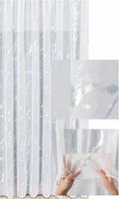 Függöny Wave szalaggal Hullám Függöny Batyst Fehér Ezüst Díszítés Sz.350x170