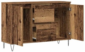 antik fa színű szerelt fa tálalószekrény 104 x 35 x 70 cm