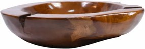 Kézzel készített tikfa tál Ø50 cm  dekoratív barna