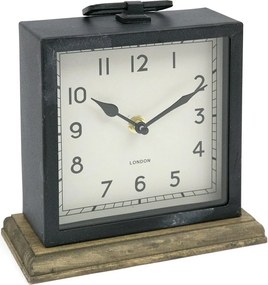 Álló Falióra Fém Grafit Barna Loft 20cm