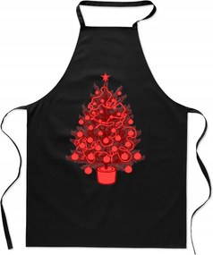 Karácsonyi konyhai kötény Piros karácsonyfa