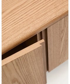 Natúr színű fali mosdó alatti szekrény kőrisfa dekorral 90x35 cm Salaya – Kave Home