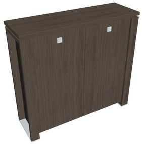 Verno+ S közepes szekrény 140 x 46 x 130 cm, antracit tölgy / fekete