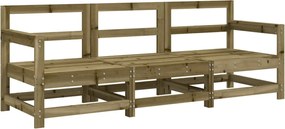 vidaXL 3 részes impregnált fenyőfa kerti pihenőgarnitúra