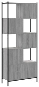 szürke sonoma színű szerelt fa könyvespolc 72x28x172 cm