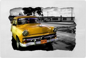 Poszterek 90x60 Kubai sárga autó