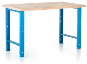 Állítható magasságú műhelyasztal Basic, 120 x 80 cm, kék - ral 5012