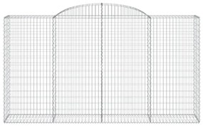 5 db íves horganyzott vas gabion kosár 300x50x160/180 cm
