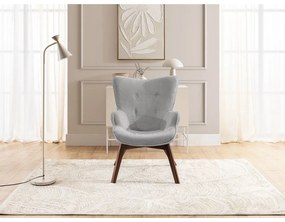 Szürke kordbársony fotel Niko – Ropez