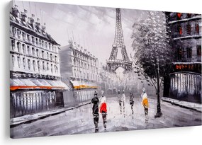Kép - olajfestmény, Párizs (90x60 cm)