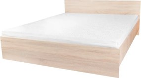 Pietro II NEW Kétszemélyes 140x200 bútor szett Adormo 15 cm matraccal és 2 éjjeliszekrénnyel – sonoma N