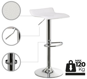 Fehér kárpitozott állítható magasságú bárszék szett 2 db-os (ülésmagasság 63 cm) – Casa Selección