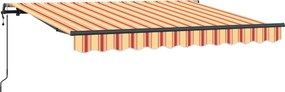 vidaXL Behúzható napellenző Sárga 350 x 200 cm szövet