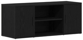 TV Szekrény Fekete Tölgy 100x35x40 cm Szerelt Fa