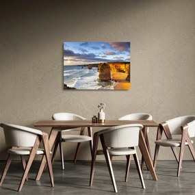 A tengeri sziklák képe (üvegen) (70x50 cm)