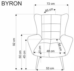 BYRON fotel bézs