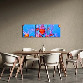 Medúza a tengerben képe (órával) (90x30 cm)