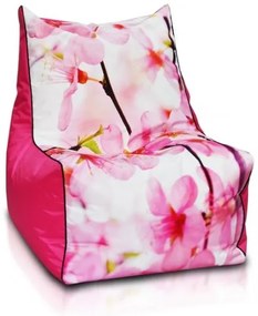 Babzsák Solid Modern TiaHome - Lila virágok