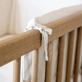 Natúr színű tölgyfa babaágy állítható magassággal 60x120 cm Forrest – Vipack