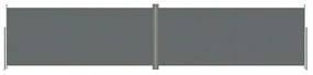 antracitszürke behúzható oldalsó napellenző 220 x 1000 cm