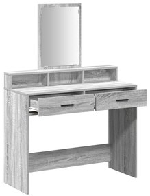 Öltöztetőasztal Fiókokkal Szürke Sonoma 100x41x140 cm
