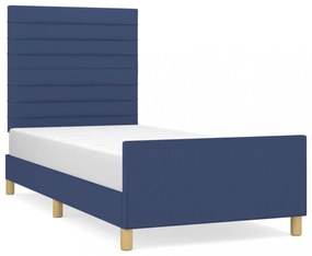 ágykeret matrac nélkül kék 80x200 cm szövet