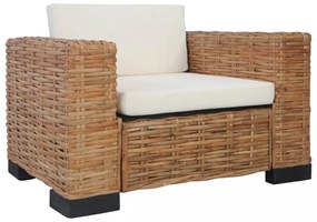 természetes rattan fotel párnával