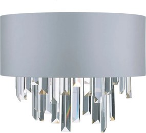 DAR LIGHTING HAL0939 HALLE Kristály Fali Lámpa Szürke G9 IP20