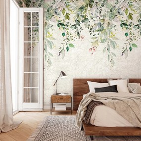 Vinyl Fotótapéta Lógó Zöld Levelek 159 cm X 270 cm