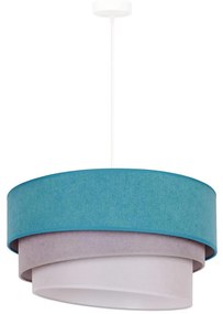 Duolla - Csillár zsinóron TRIO 1xE27/15W/230V átm. 45 cm türkiz/szürke/fehér