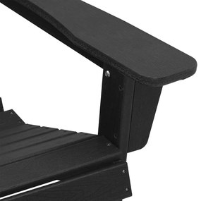 Adirondack szék fekete 74x82x91 cm HDPE