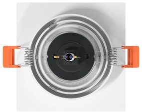 Beépített reflektorok 24 db Négyzet GU10 Fehér 91x91 mm