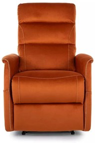 Vinci Velvet masszázsfotel, narancs