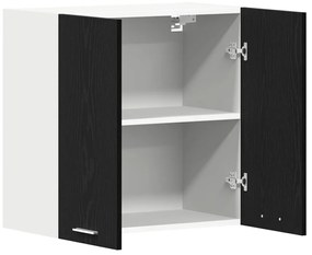 vidaXL Fekete Tölgy Fali Szekrény 60 x 31 x 60 cm Műanyagból