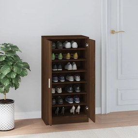 barna tölgy színű szerelt fa cipősszekrény 55 x 35 x 108 cm