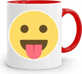 Bögre Piros Gyermeknap Emoji Arc Ajándék fényképes nyomtatással