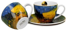 Van Gogh Kávéház éjjel porcelán csésze aljjal- 270 ml - 2 személyes készlet