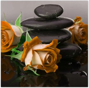 Poszterek 100x100 Narancssárga rózsák Spa