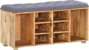 vidaXL tömör mangófa előszobai pad 100 x 35 x 47 cm