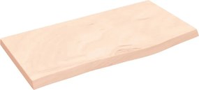 vidaXL kezeletlen tömör tölgyfa fali polc 60x30x(2-4) cm