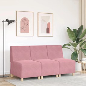 rózsaszín bársony kanapéfotel 55 cm